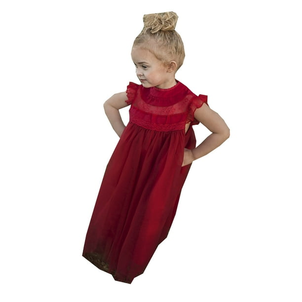 Red Smocked Dress Scarlett